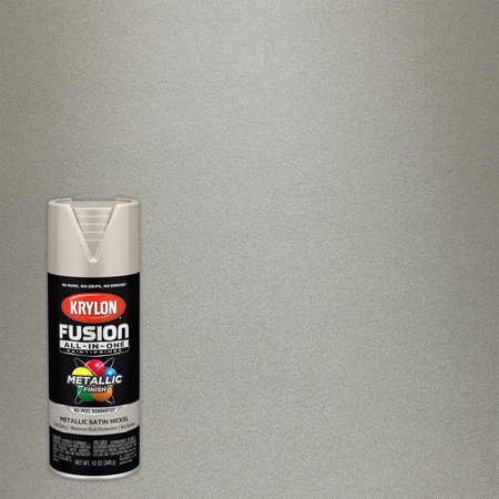 SHORT CUTS Krylon Fusion All-In-One Metallic Silver Paint+Primer Spray Paint 12 oz K02773007